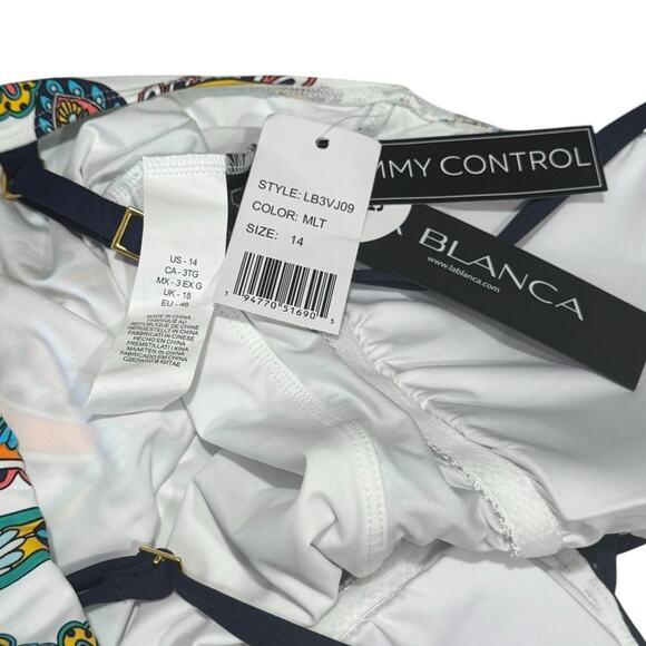 *SOLD* NWT! La Blanca One Piece Pave the Way Paisley Swimsuit - Size 14 - Picture 7 of 9